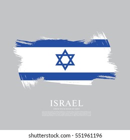 Flag of Israel, brush stroke background