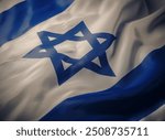 Flag of Israel in dark tone