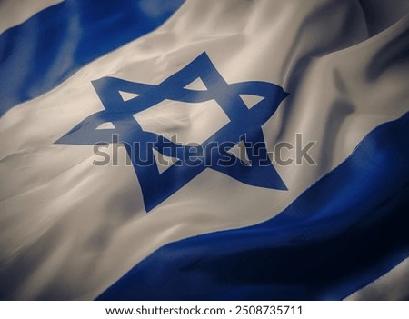 Flag of Israel in dark tone