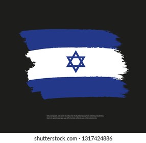 Flag of Israel. Fabric textured flowing flag of Israel.