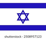 The flag of Israel. Flat flag of Israel. Blue and white flag. Flag for printing.