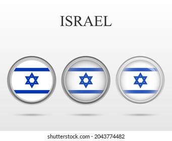 Flagge Israels in Form eines Kreises