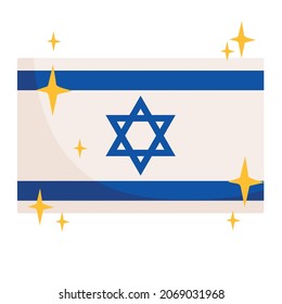 flag of israel icon style