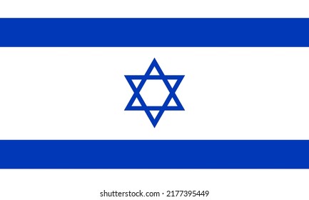 Flag of Israel. Illustration vector of Israel flag. EPS10