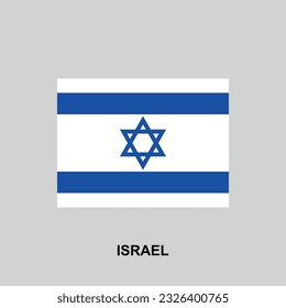 bandera de la ilustración vectorial aislada de Israel