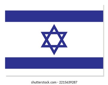 Flag of Israel. Israeli national symbol in official colors. Template icon. Abstract vector background.