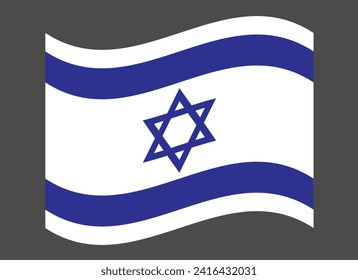 Flag of Israel. Israeli national symbol in official colors. Template icon. Abstract vector background.