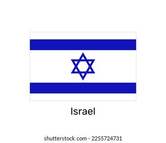 Flag of Israel. National symbol. Israel flag symbol. Vector illustration isolated on white background