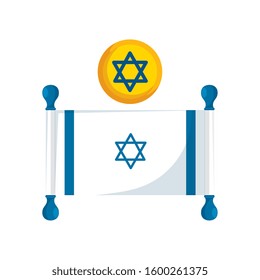 flag israel patriotic isolated icon vector illustration design