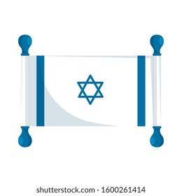 flag israel patriotic isolated icon vector illustration design