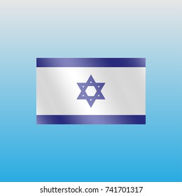 Flag of Israel with the star of David.