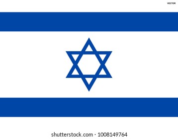 Flag of Israel. Symbol of Independence Day, souvenir soccer game, button language, icon.