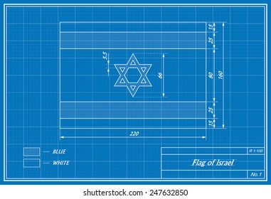 flag of Israel. Transparency used.