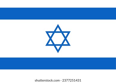 Flag of Israel, vector 10 eps.