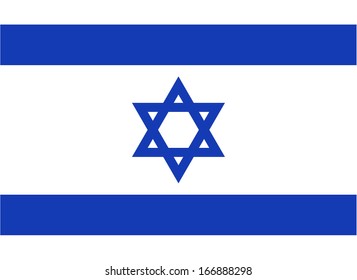 Flag of Israel. Vector. Accurate dimensions, element proportions and colors.