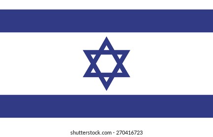 Flag of Israel. Vector. Accurate dimensions, element proportions and colors.