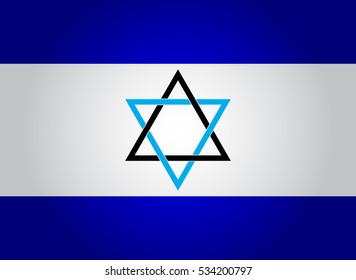 Flag of Israel. Vector. Accurate dimensions, element proportions and colors