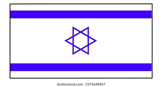 Flagge von Israel Vektorbanner, Bildschirmschoner.