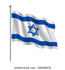 Flag of Israel, vector illustration