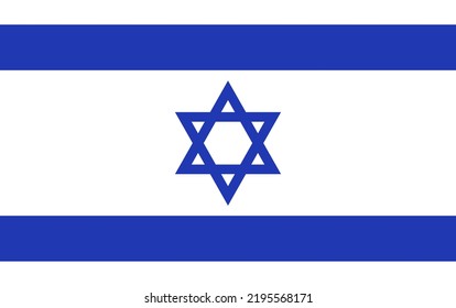 Flagge Israels. Vektorgrafik.
