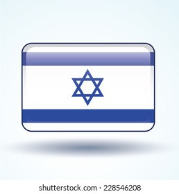 Flag of Israel, vector illustration