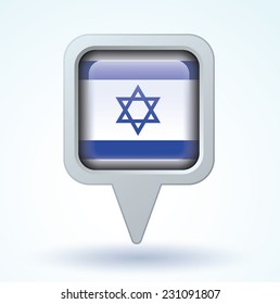 Flag of Israel, vector illustration