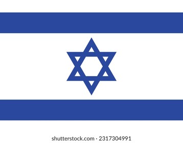 Flag of Israel - Vector illustration.