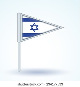 Flag of Israel, vector illustration