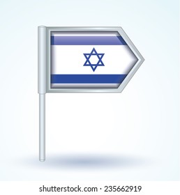 Flag of Israel, vector illustration