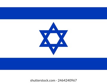 Flagge Israels. Vektorillustration