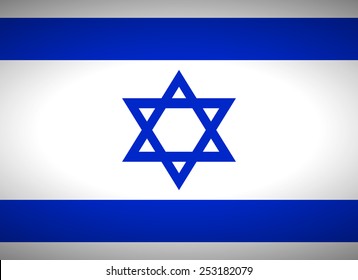 Flag of Israel. Vector illustration.