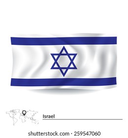Flag of Israel - vector illustration