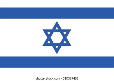 Flag of Israel. Vector illustration.
