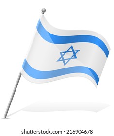 flag of Israel vector illustration isolated on white background