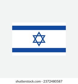Flag of Israel vector illustration on white background.