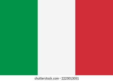 Flag Italian with civil proportions, vector flat design Italian flag