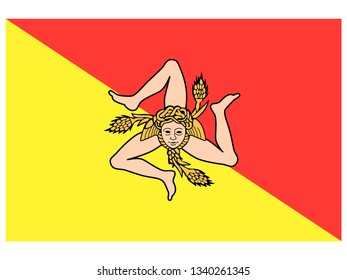 Flag of the Italian Region of Sicily