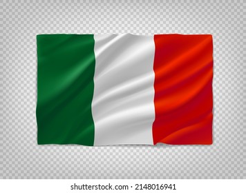 Flag of Italy. 3d vector object isolated on transparent background