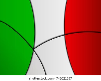 Flag of Italy background template, vector solid shapes illustration