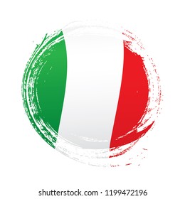 Flag of Italy, brush stroke background