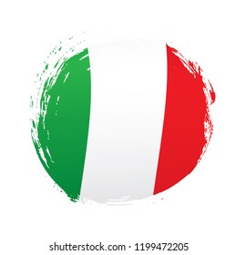 Flag of Italy, brush stroke background
