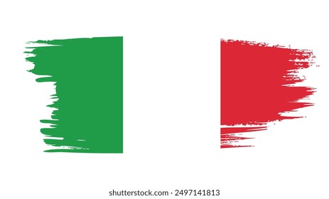 Bandera de Italia, fondo de pincelada