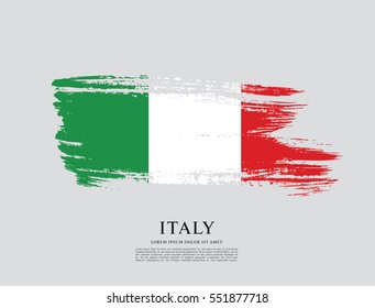 Flag of Italy, brush stroke background - Shutterstock ID 551877718