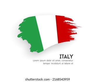 Flag Italy Brush Stroke Design Isolated Stock Vector (Royalty Free ...