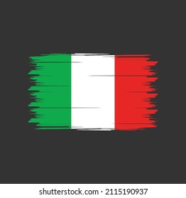 Flag of Italy with brush style