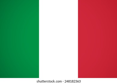 Flag of Italy EU. Vector Icon Illustration For Your Business Presentations 