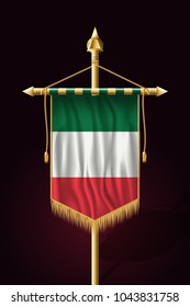 Flag of Italy. Festive Vertical Banner. Wall Hangings with Gold Tassel Fringing