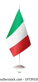 Flag of Italy. Flagstaff of Italy on white background.
Vector flag of Italy on white background. Flagstaff of Italy - vector illustration.