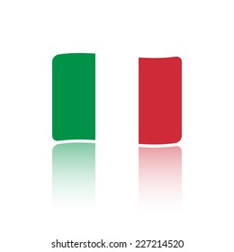 Flag Italy. Flat style. Made in vector
