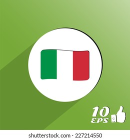 Flag Italy. Flat style. Made in vector